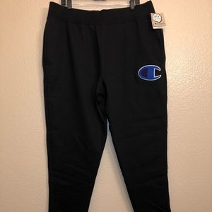 Champion Reverse Weave Black Tapered Jogger Pants